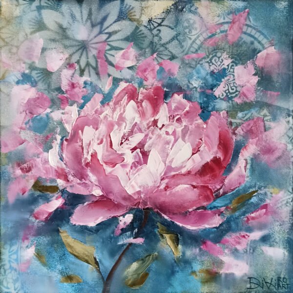 Mažo formato paveikslas bijūno žiedas