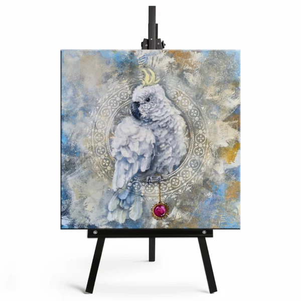 A parrot surrounded by a mandala – a symbol of harmony and beauty for your home