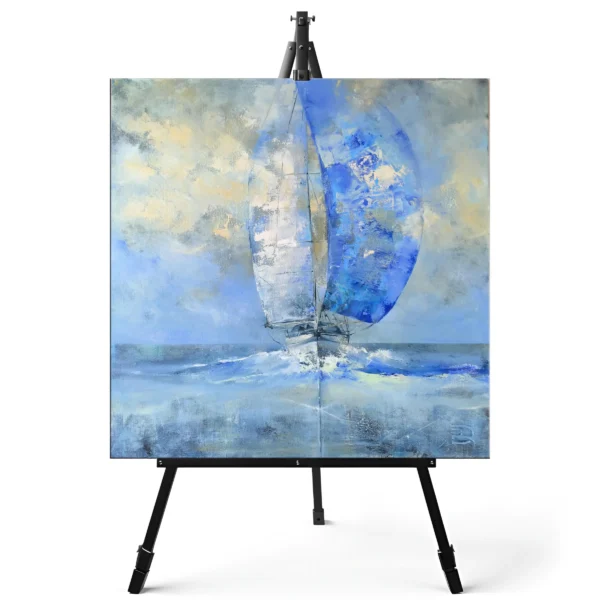 Paveikslas su burlaiviu "PAGAUTI VĖJĄ" PARDUOTA