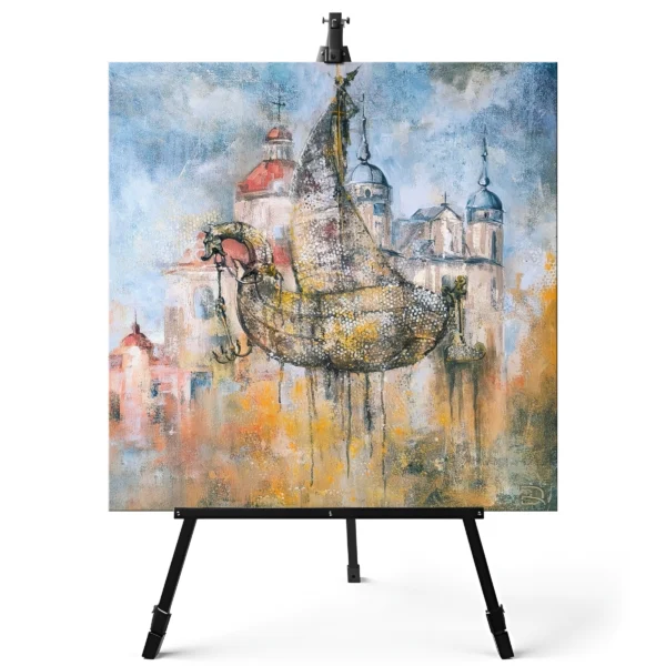 Aliejinė šiuolaikinė tapyba Nojaus laivas, Petro ir Povilo bašnyčia